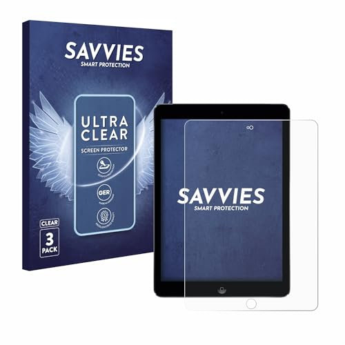 savvies (3 Pezzi Pellicola Protettiva per Apple iPad Air 2 2014 Protezione Schermo Trasparente