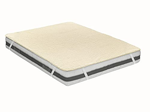Woolly Basic Matratzenschoner aus reiner Merinowolle, waschbar, Einzelbett