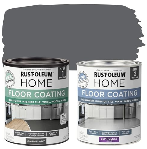 Rust-Oleum Home Interior Floor Semi-Gloss Charcoal Gray Coating Kit