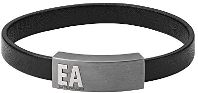 Emporio Armani Armband Für Männer Essential, Innenlänge: 185mm - 195mm / Größe Id: 33mm X 12mm X 6mm Gunmetal Edelstahlarmband, EGS2757060