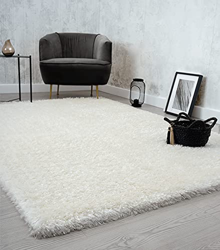 the carpet Willow Langflor, Hochflor Teppich, Wohnzimmer, Schlafzimmer, Modern, Weich, Matt, Einfarbig, Unifarben, Cream 160 x 230 cm