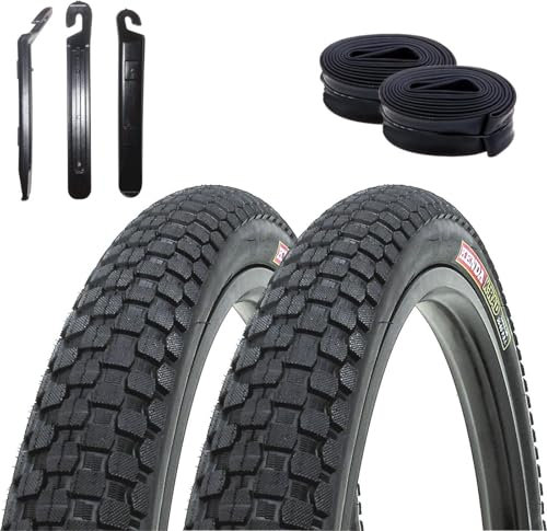 2 x Kenda K-905 K-Rad 26 MTB Fahrradreifen Schwarz 58-559 (26 x 2.30) + 2 passende Schläuche DV inkl. maxxi4you Reifenheber