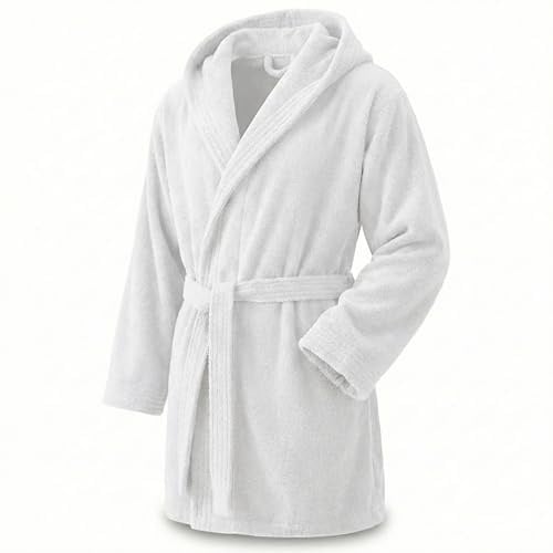 Top Towel - Elegant - Bademantel für Damen und Herren 100% Baumwolle, 500 g/m² - Option mit oder ohne Kapuze - Weich und saugfähig für Dusche, Spa und Pool