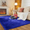SUBEEN Teppich Wohnzimmer Shaggy Teppich Hochflor Teppich Langflor Teppich Kinderzimmer Modern Batik Teppich Jugendzimmer Flauschig Teppich (blau, 120x160cm)