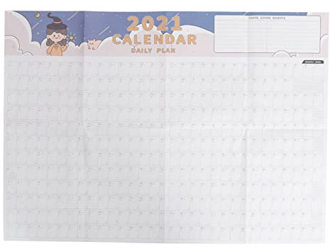 Baluue 1pc 2021 Planer Kalender Tisch Volles Jahr Zu Sehen Tagebuch Memo Kalender