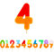 Talking Tables Orange und Rot Kerze Zahl 4 für Kuchen | Bunte Geburtstagstortenaufsatz Dekorationen für Kinderparty, Jungen 4., 14., Mädchen, Jahrestag, Meilenstein