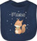 Baby Lätzchen - Tiere - Eichhörnchen Eichhorn Squirrel - Unisize - Navy Blau - babygeschenke baby-geschenke personalisierte geschenke kita schlabberlatz babygeschenk jungen babysachen tier name