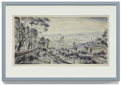 Jan B. Melichar POSTER | PRAG | Handgefertigte Lithographie Einzigartiger Druck Originalarbeit Gemälde Bild Kunstwerk