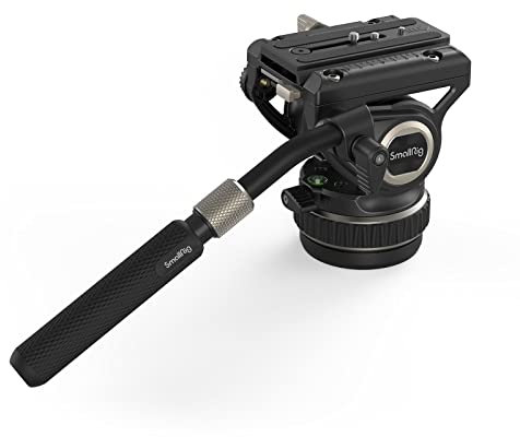 SMALLRIG Testa Video Fluida per Treppiede, Damping Regolabile, Piastra a Sgancio Rapido per Manfrotto e per DJI RS 2 /RS 3 /RS 3 Pro, Carico Massimo Fino a 10 kg/22 Libbre, per Riprese Video - 4165