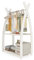 MAMOI® Garderobenständer Kinder 95x106x32cm / 53x95x32cm | Kleiderschrank Kinder | Garderobenständer | Kleiderstange für Kinder | Holzschiene | Garderobenholz Kinderzimmer | 100% ECO | Made in EU