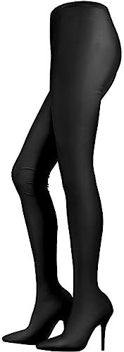 Calza da Donna Stivali sopra Il Ginocchio Stivali Elasticizzati Taglie Forti Tacchi Alti a Spillo Pantaloni sopra Il Ginocchio Stivali Punta a Punta Stivaletti Lunghi Sexy,Nero,38