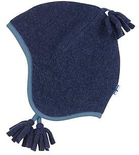Finkid Norsu Kinder Zipfelmütze aus Wollfleece mit Ohrenschutz