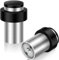 Door Stopper, 65mm Floor Door Stop Heavy Duty Stainless Steel Door stoppers for Skirtings, Tall Door Stop with Sound Dampening Rubber Bumper, Wall Floor Mounted Doorstop Wall Protector, Silver 2 Pack