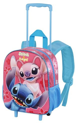 Disney Zaino 3d Con Ruote Piccolo Unisex - Bambini e ragazzi, Rosa Match, 67 x 34 cm, Capacità 12.5 L