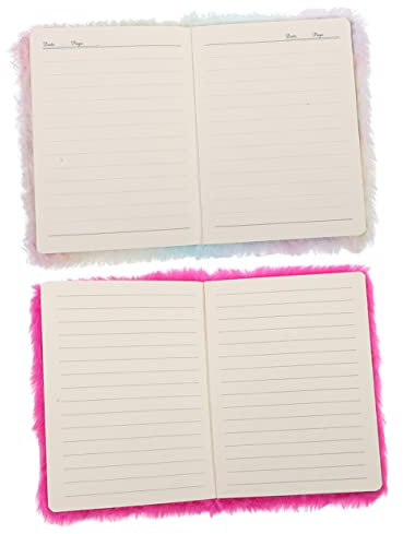 SAFIGLE 2st Ehegelübde Buch Plüsch-herz-notizbuch Herztagebuch Zum Schreiben Flauschiges Kindertagebuch Schreibe Gerne Tagebuch Plüsch-einhorn-notizbuch Papier Klein Mädchen Buchung