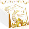 TOPJOWGA 100 Stücke Eid Mubarak Papierservietten, Stern Mond Servietten, Gold Weiß, Ramadan Tischdekoration für Party, Eid Mubarak Dekoration, 33x33cm