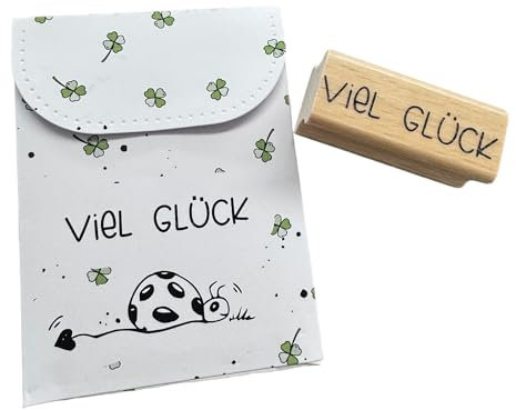 Stempel Schriftzug Viel Glück Einzigartige Holzstempel für kreative Momente