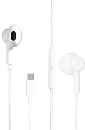 USB C Kopfhörer für Samsung Galaxy S24 Ultra S23 FE S20 A53 USB C Kopfhörer mit Mikrofon In-Ear-Kopfhörer mit Kabel Kopfhörer USB Typ C für iPad Pro 2021/2020 Pixel 3 2