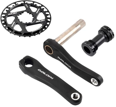 rockible 28T Kinder Fahrrad Kurbelgarnitur Tragbare Einfache Installation Kurbel Arm Set Bike Teile Radfahren, 140mm