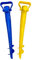 eacommerce - Picchetti Ombrellone Spiaggia in ABS da 42 cm | Punta Elicoidale per Sabbia | Per Pali da 22 a 25 mm | Facile da Piantare | Colori Assortiti (4 Pezzi, In Plastica)
