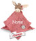 LALALO Flauschiges Esel Emmily Schmusetuch Personalisiert Bestickt Musselin Schnuffeltuch Kuscheltuch Rot 35 cm Mdchen Decke