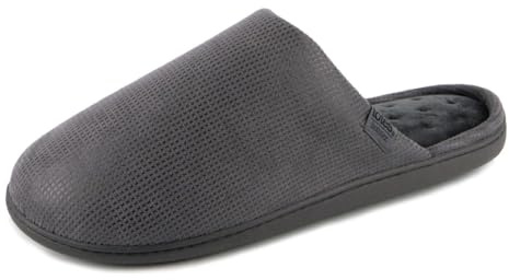 Isotoner® Mens Square Patterned Smart Mule Slipper