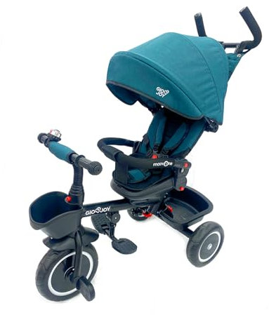 Triciclo Evolutivo Moov-1 4-in-1 per Bambini dai 18 mesi (Verde Blu)