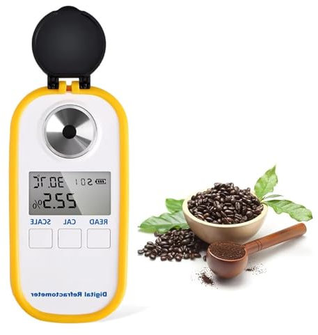 Digitales Kaffeekonzentrationsrefraktometer, mit BRIX-Display, Kaffeekonzentrationsmessgerät, Zuckergetränkedichte, Kaffee, Konzentration, hochpräzises Erkennungs- und Messwerkzeug, ZWEI Messmodi