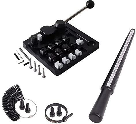 Qusedwey Metal Ring Making Kit Ring Making Kit for Spoon Rings Making, Ring Bending Tool for Jewelry Maker with Nylon Dies Rings Making Kit