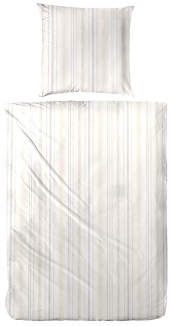Primera Halbleinen Sommer Bettwäsche 135x200 Streifen beige Sand dezent 183003-77