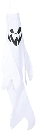 CLISPEED Bandera Manga Viento Fantasma Halloween Colgante Tela Resistente para Jardín Exterior Decoración Fácil de Instalar para Fiesta Temática Diseño Duradero y