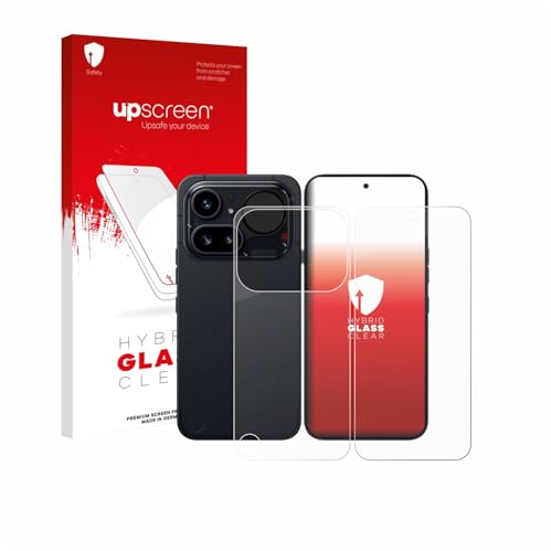upscreen Schutzglas für Nothing Phone (4a) Pro | (Display+Rückseite) Transparenter Displayschutz Made in Germany Klare 9H Schutzfolie Glas-Folie Montage-Set Anti-Fingerprint