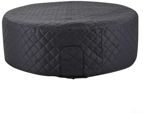 Posheliox Housse de protection gonflable pour spa et jacuzzi, 208 x 70 cm, en coton matelassé résistant aux intempéries, avec isolation thermique, protection contre la pluie et la neige