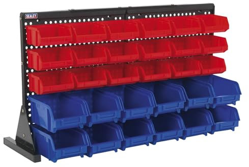 Bin Storage System Bench Mounting 30 Bins