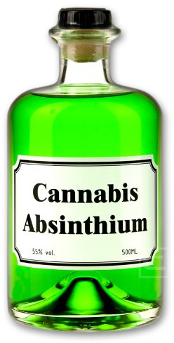 Cannabis Absinthium - Absinth mit Cannabis Aromen verfeinert - 0,5l - 55% vol. Alkohol