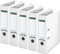 5er Sparpack Leitz 1010 Qualitäts-Ordner Plastik breit, mit patentierter 180º-Präzisionsmechanik (weiß)