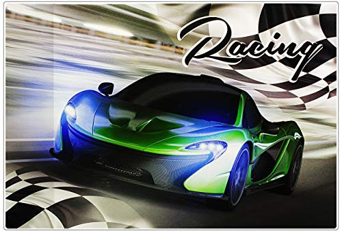 alles-meine.de GmbH Schreibtischunterlage/Unterlage - Auto - Fahrzeug - Sportwagen - 60 cm * 40 cm - Tischunterlage/Knetunterlage/Bastelunterlage - mit Einschubfach - a..