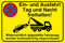 Einfahrt freihalten Alu-Schild 30 x 20 cm inkl. Lochbohrung Ein- und Ausfahrt Tag und Nacht freihalten 3mm Alu-Dibond