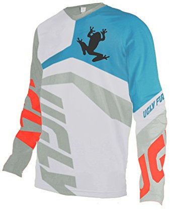 UGLY FROG Element FR Langarm Jersey MTB DH Rot Grau Mountain Bike Moto Cross Downhill Shirt
