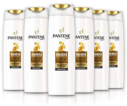 Pantene Pro-V Shampoo Rigenera & Protegge, con Nutrienti, Pacco da 6 x 250 ml