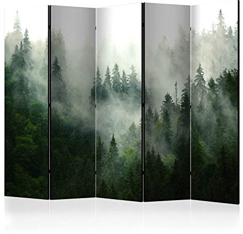 murando Raumteiler Foto Paravent Wald 225x172 cm beidseitig auf Vlies-Leinwand Bedruckt Trennwand Spanische Wand Sichtschutz Raumtrenner Home Office b-B-0333-z-c