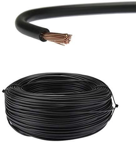 BMF DIRECT TRI RATED 12V 240V RED/BLACK PANEL & POWER SWITCH AUTO CABLE WIRE AUTOMOTIVE Black 6.0mm² (53 Amp), 100 Metres