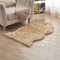 WIONE Lammfell Teppich Schaffell Lammfellimitat Schaffellimitat Wollteppich Faux Teppich Kunstfell Nachahmung Wolle Bettvorleger Sofa Matte Longhair Fell Weiß gelb Spitze 60 * 110 cm