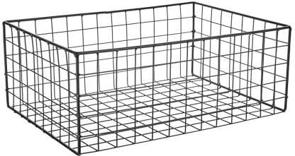 BUTLERS Aufbewahrungskorb Eisen L34 x B24 x 12cm -Deposit- Korb Metall | Aufbewahrung im Kleiderschrank und Regal | Deko & Organizer für Badezimmer, Wohnzimmer, Büro| Behälter für Küche