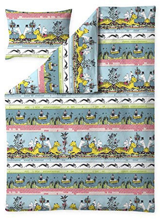Moomin Tropisches Türkis-Bettwäsche-Set 150 x 210 cm