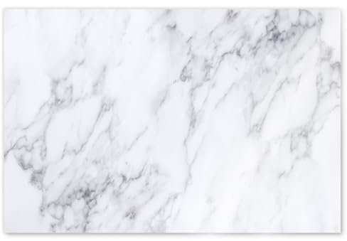 Küchen-Rückwand Spritzschutz I Dekor Marmor weiß I 60 x 40 x 0.3 cm I Stilvoll edel I Fliesenschutz für den Herd und Spüle | Küche Zubehör | Arbeitsplatte I Fliesenspiegel I Aluverbund I dv792