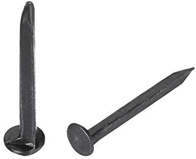 sourcing map Metal Nails Tacks 3/4(19mm) 4mm Head Dia. for Shoes Boots Leather Heels Soles Replacement Black 650pcs