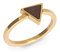 Kerbholz Holzschmuck – Geometrics Collection Triangle Ring, Damen Schmuck Ring, filigraner Ring mit dreieckigen Element aus Naturholz (Gold, M)