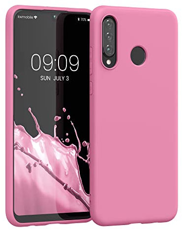 kwmobile Funda para Huawei P30 Lite Carcasa - Ultrafina de TPU y Silicona con Bordes elevados anticaídas - Caramelo Dulce