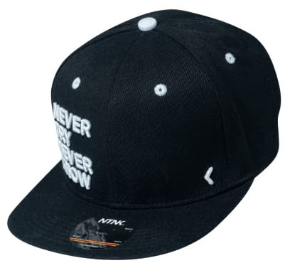 NTNK C20 Snapback Cap - Unisex Mütze Sport Baseball 100% Acryl - Einheitsgröße (Black-White)
